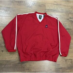 Vintage 90s Arizona Wildcats Pullover Nylon Windbreaker Satin Lined Red XXL